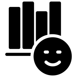 Balkendiagramm Zufriedenheit  Symbol