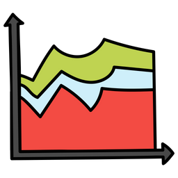 Gráfico de área  Ícone