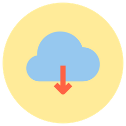 클라우드에서 다운로드  아이콘