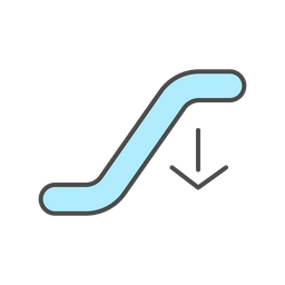 에스컬레이터 아래로  아이콘