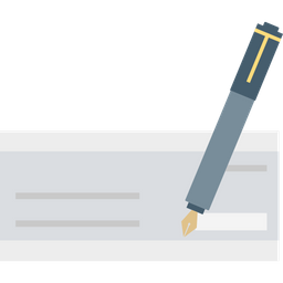 Cheque Signing  Icon