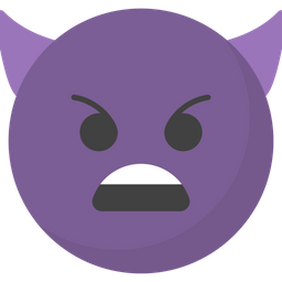 Angry Devil Face  Icon