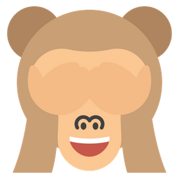 Macaco com olhos cobertos  Ícone
