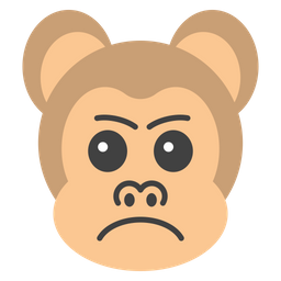 Aggressive Monkey Face  Icon