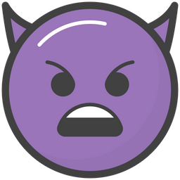 Angry Devil Face  Icon