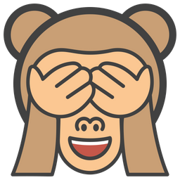 Eyes Covered Monkey  Icon