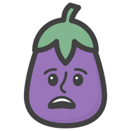 Erstaunte Aubergine  Symbol