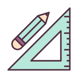 Régua triangular  Ícone