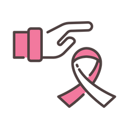 Hand and ribbon  Icon