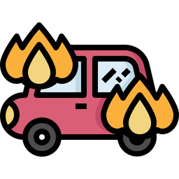 Burning car  Icon