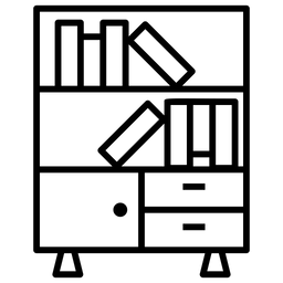 Büchervitrine  Symbol