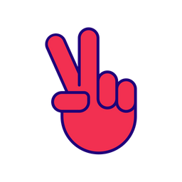 Peace hand symbol  Icon