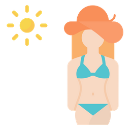 Bikini-Mädchen  Symbol