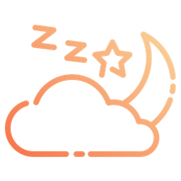 Cloud And Moon  Icon