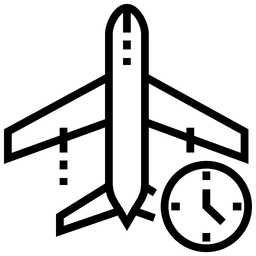 Flugzeit  Symbol