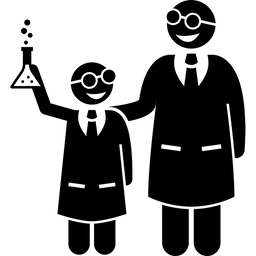 Junger Wissenschaftler  Symbol