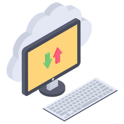 Transfert de données dans le cloud  Icône