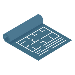 Construction Blueprint Paper  Icon