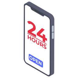 24 Hours Service  Icon