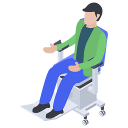 Electric Wheelchair Person  Icon