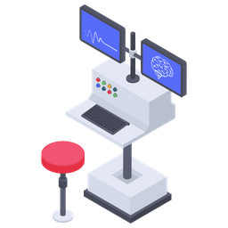 Máquina de monitoreo cerebral  Icono