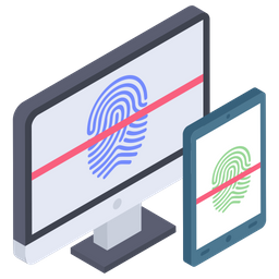 Biometrische Verifizierung  Symbol