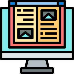 Online Creative And Learning  Icon