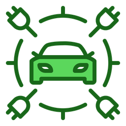 Car And Electric Plug  Icon