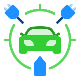 Car And Electric Plug  Icon