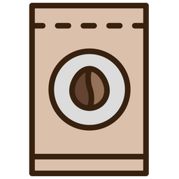 1 회분의 커피 봉지 커피 원두 커피 원두 포장 아이콘