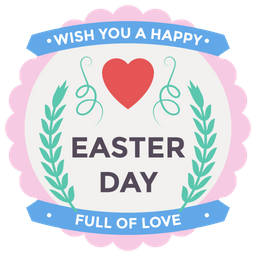 Easter Day Label  Icon