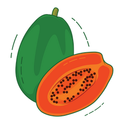 Papaya Fruit Fresh Icon
