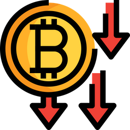 Bitcoin Decrease  Icon