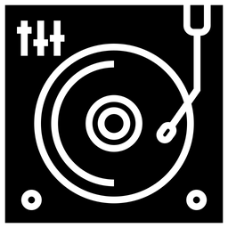 Elektronischer Audio-Plattenspieler  Symbol