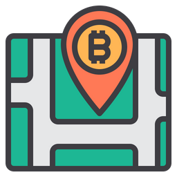 Bitcoin Location  Icon