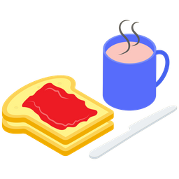 Vector de plato de desayuno  Icono