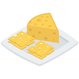 Cheddar Cheese Vector  Icon