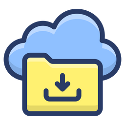 Cloud Folder Download  Icon