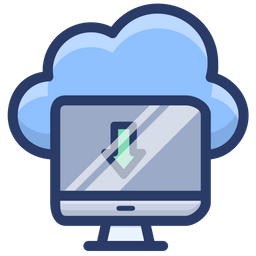 Cloud Data Download  Icon