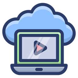 Cloud Video Streaming  Icon