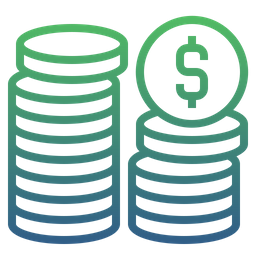 Moedas de dólar  Ícone