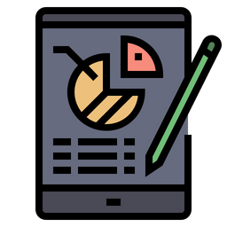 Business Report Pie Chart Analysis Icon