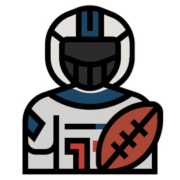 Amerikanischer Footballspieler  Symbol