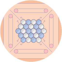 Tabuleiro de carrom  Ícone