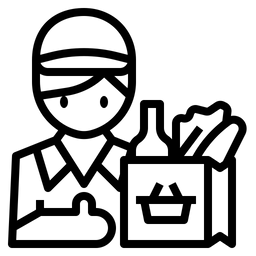 Lebensmittelhändler  Symbol