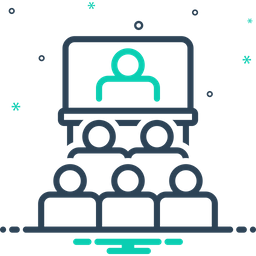 Público em apresentação de negócios  Ícone