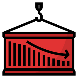 Deficit balance of trade  Icon