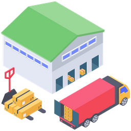 Cargo Container Loading  Icon