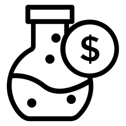 Geschäftsexperiment  Symbol