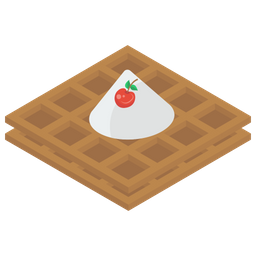 Cream Waffle  Icon